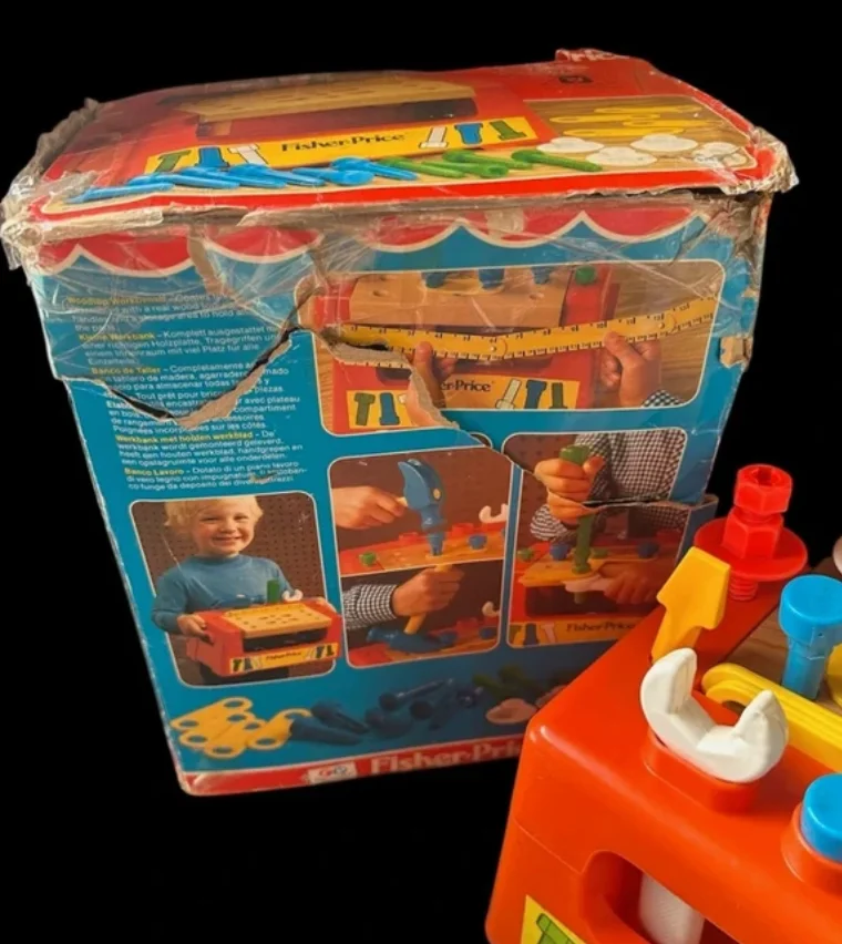 Etabli Woodtop Workbench #927 de Fisher-Price (1980) avec boite – photo 4